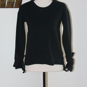 Bar lll, black sweater with tie sleeves         C5